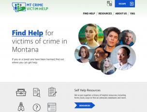 Screenshot of Montana website homepage