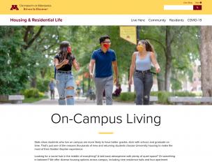 Screenshot of the Housing website homepage